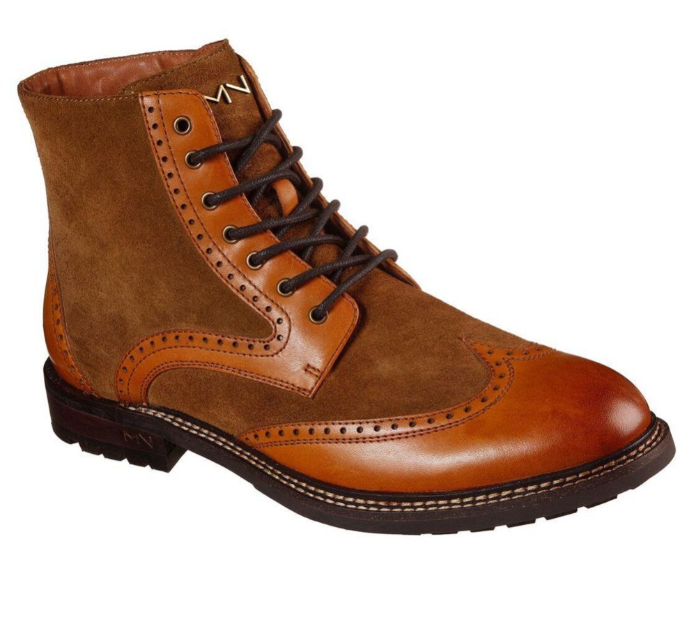 Skechers Ithaca - Beaufort Men\'s Ankle Boots Brown | OAXK17932