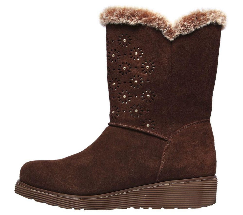 Skechers Keepsakes Wedge - Lovely Stud Women's Winter Boots Brown | JLSZ47365