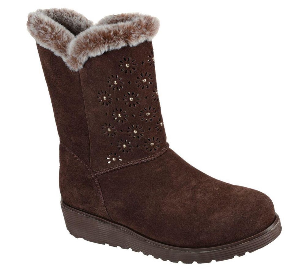 Skechers Keepsakes Wedge - Lovely Stud Women\'s Winter Boots Brown | JLSZ47365