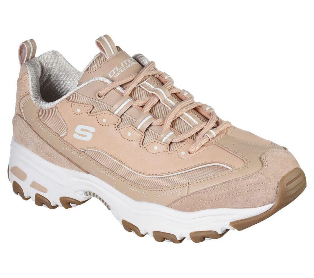 Skechers Luxe Collection: D\'Lites - Natural Wave Men\'s Trainers Pink | CGAE75412