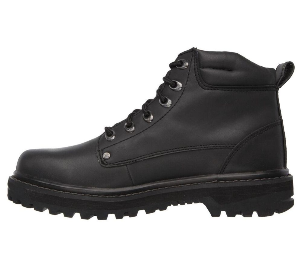 Skechers Mariners - Pilot Men's Ankle Boots Black | BYRM59701