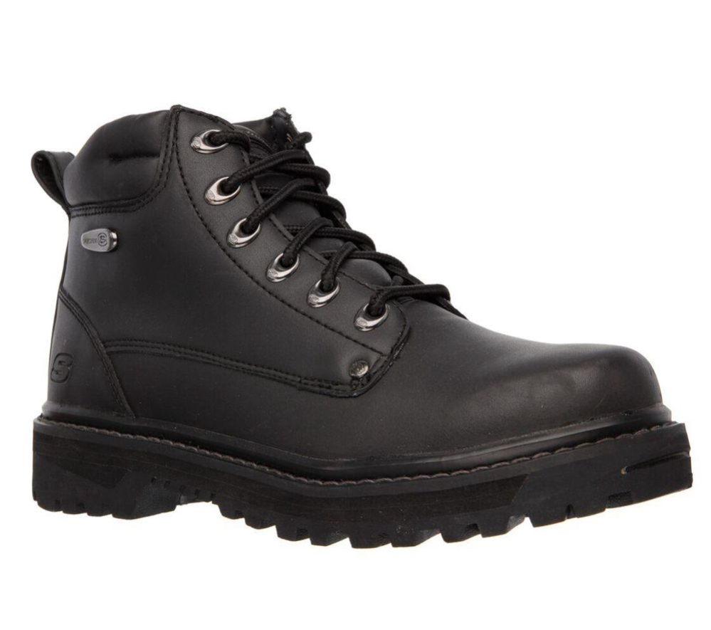 Skechers Mariners - Pilot Men\'s Ankle Boots Black | BYRM59701