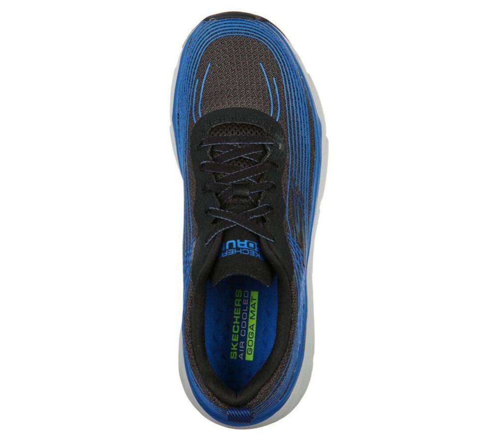 Skechers Max Cushioning Elite - Brilliant Men's Running Shoes Black Blue | DFHN74536