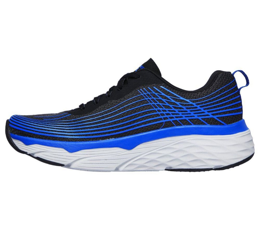 Skechers Max Cushioning Elite - Brilliant Men's Running Shoes Black Blue | DFHN74536