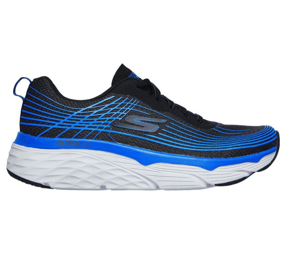 Skechers Max Cushioning Elite - Brilliant Men's Running Shoes Black Blue | DFHN74536