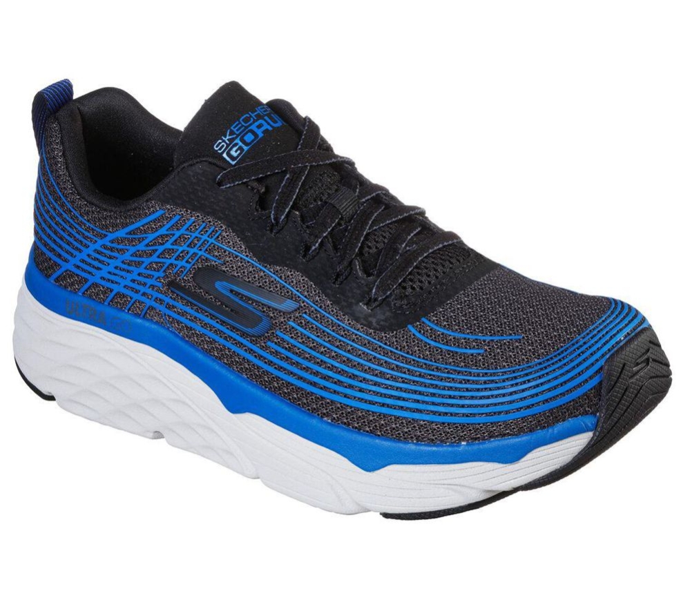 Skechers Max Cushioning Elite - Brilliant Men\'s Running Shoes Black Blue | DFHN74536