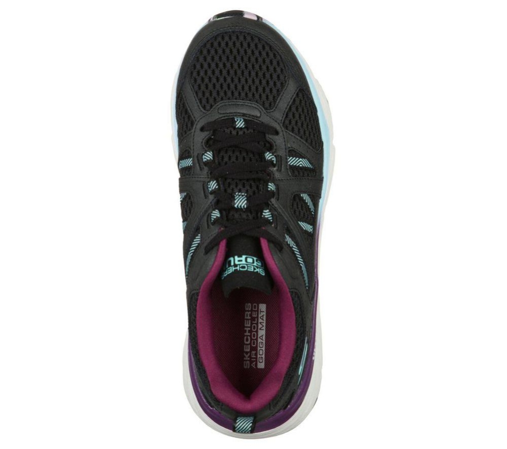 Skechers Max Cushioning Elite - Wind Chill Women's Running Shoes Black Blue Purple | LJMP02395