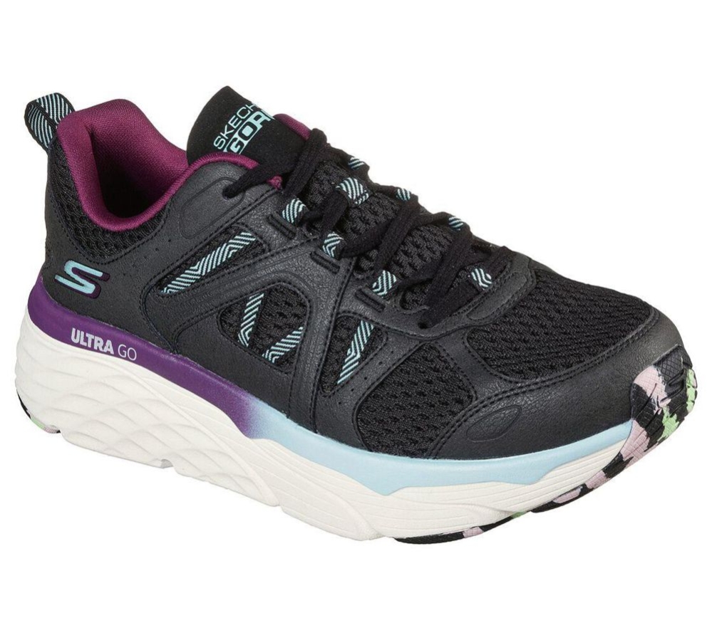 Skechers Max Cushioning Elite - Wind Chill Women\'s Running Shoes Black Blue Purple | LJMP02395