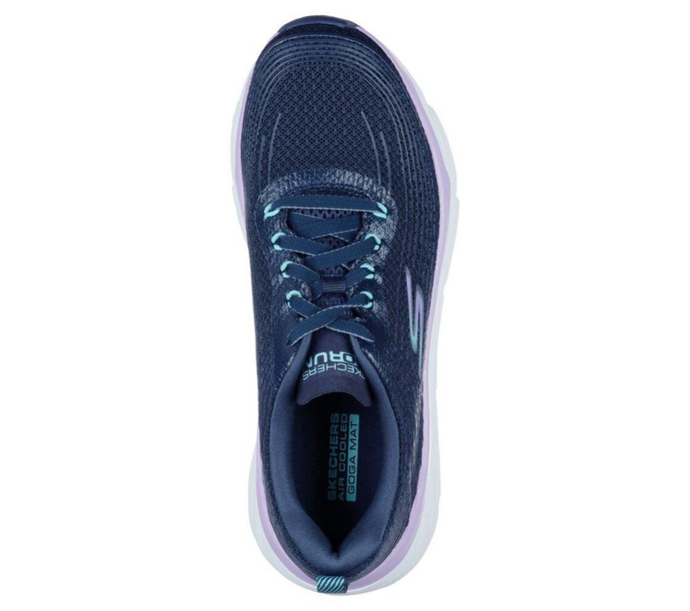 Skechers Max Cushioning Elite Women's Running Shoes Navy Purple | ZDMX78102