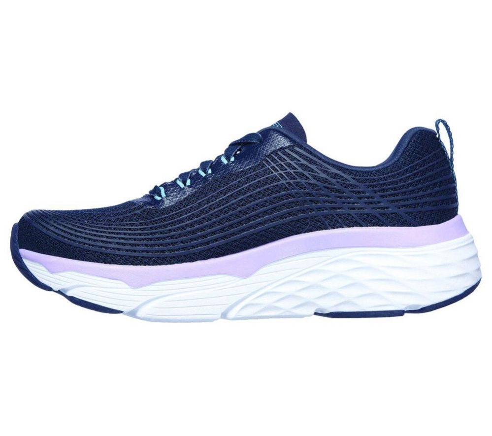 Skechers Max Cushioning Elite Women's Running Shoes Navy Purple | ZDMX78102