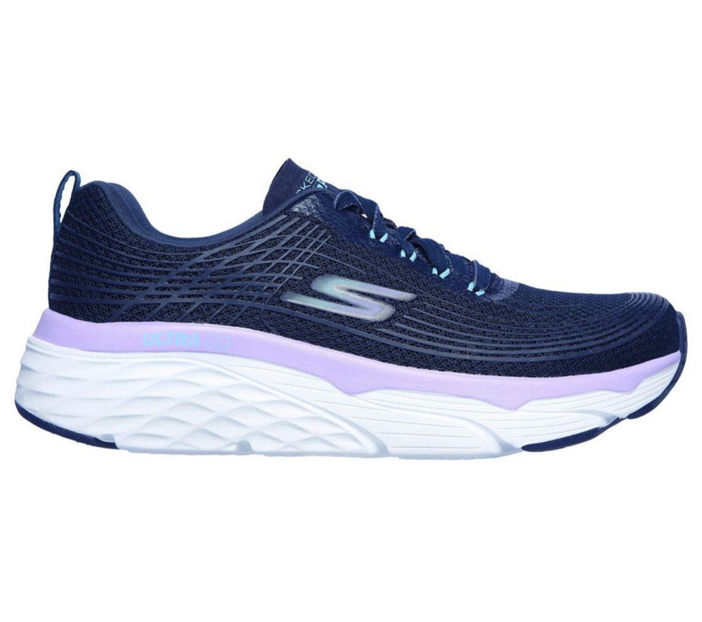 Skechers Max Cushioning Elite Women's Running Shoes Navy Purple | ZDMX78102