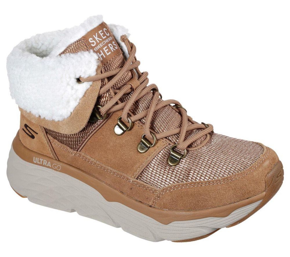 Skechers Max Cushioning - Pinnacle Women\'s Winter Boots Brown | JYVW28197