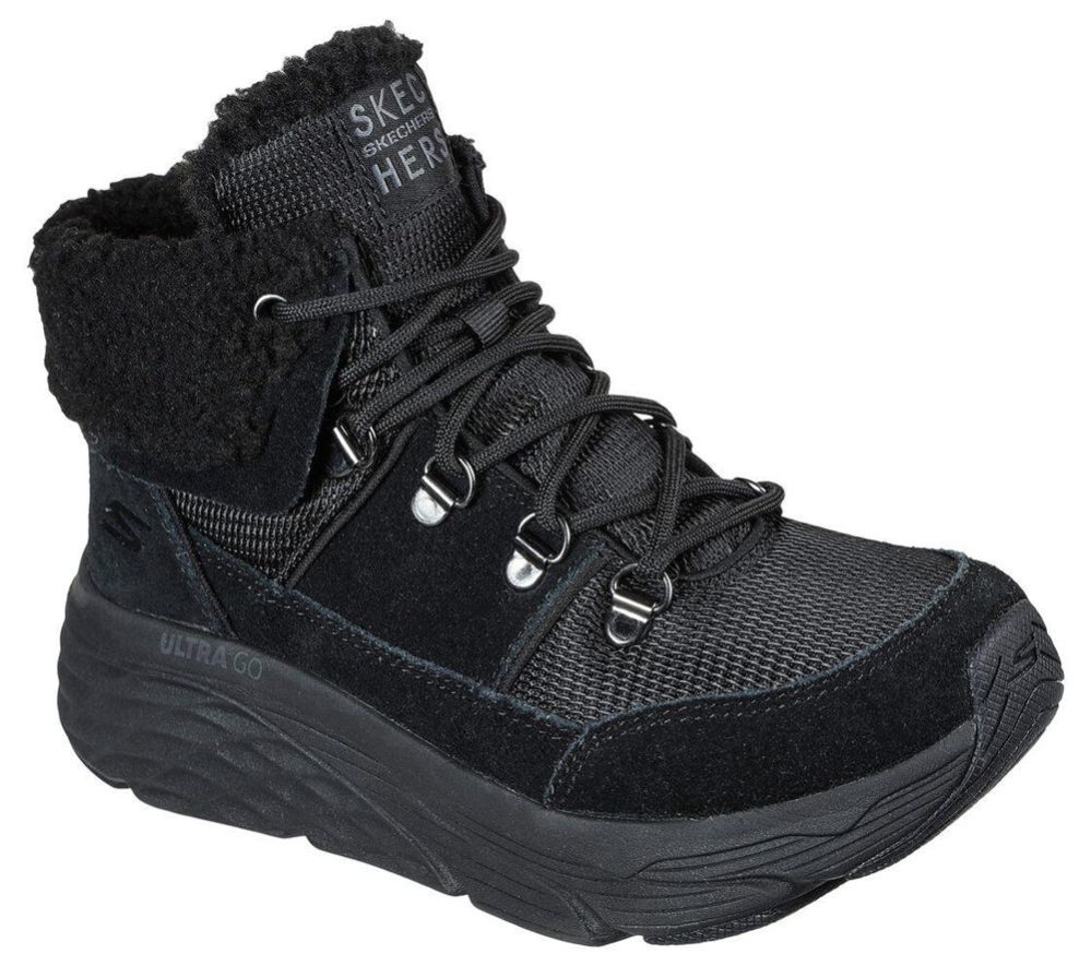 Skechers Max Cushioning - Pinnacle Women\'s Winter Boots Black | NZMU43082