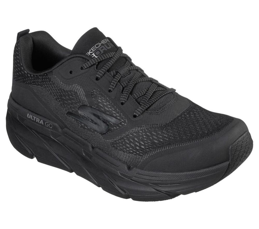 Skechers Max Cushioning Premier - Vantage Men\'s Running Shoes Black Grey | GUTK25714