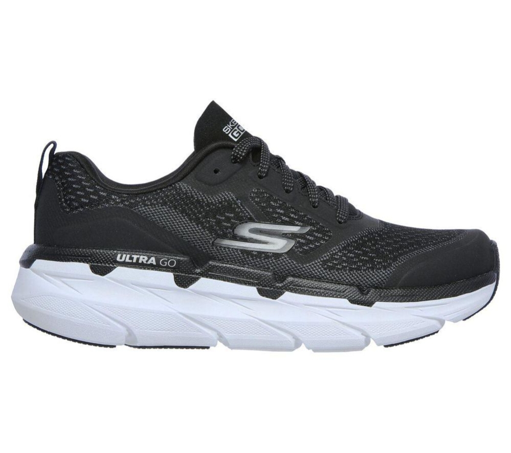 Skechers Max Cushioning Premier Women's Running Shoes Black White | EAMC78651