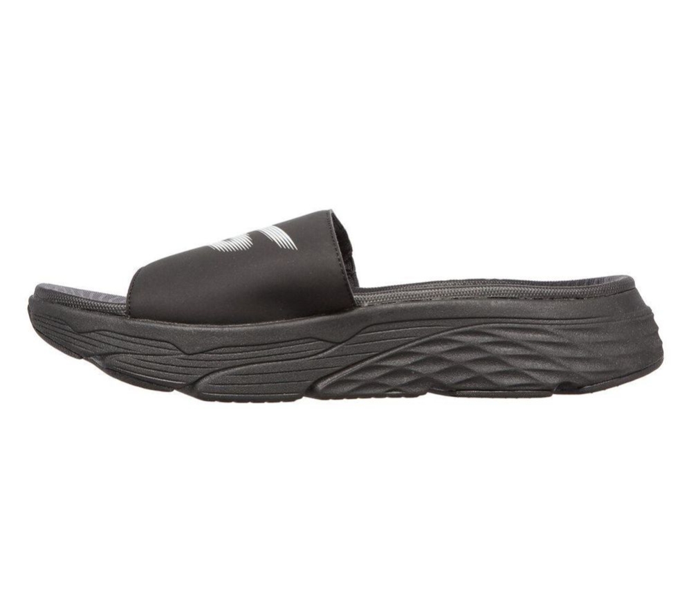 Skechers Max Cushioning Slide - Mizumi Men's Slides Black White | NRLG50471