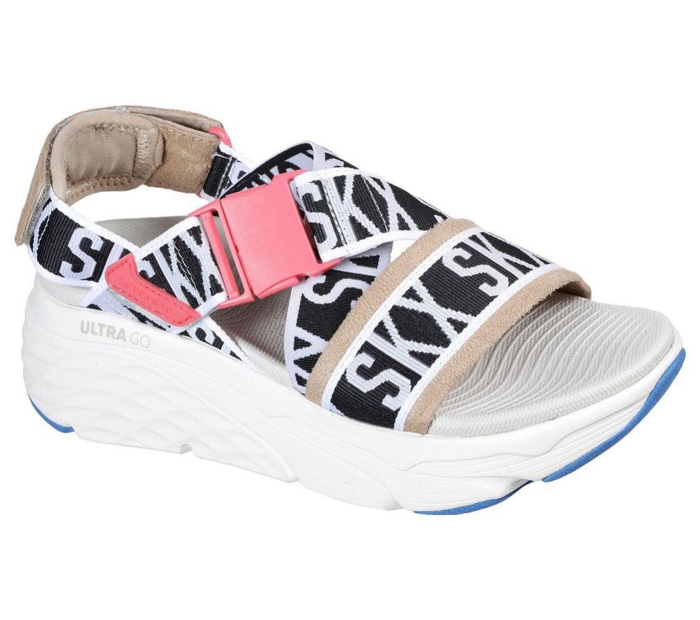 Skechers Max Cushioning - Trouble Maker Women\'s Sandals Beige Multicolor | DBWP08243
