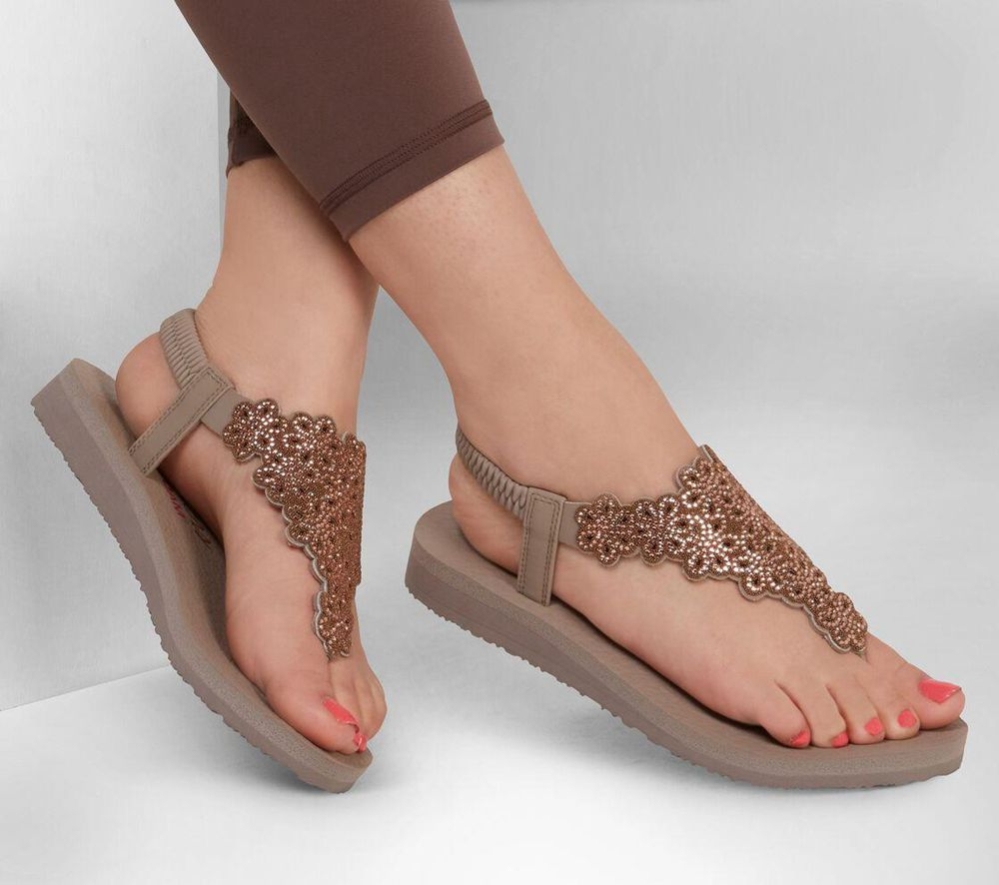 Skechers Meditation - Floral Lover Women's Sandals Grey | KHSP20483
