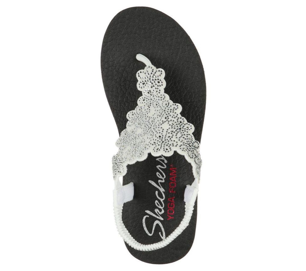 Skechers Meditation - Floral Lover Women's Sandals White Silver | PYGO26359