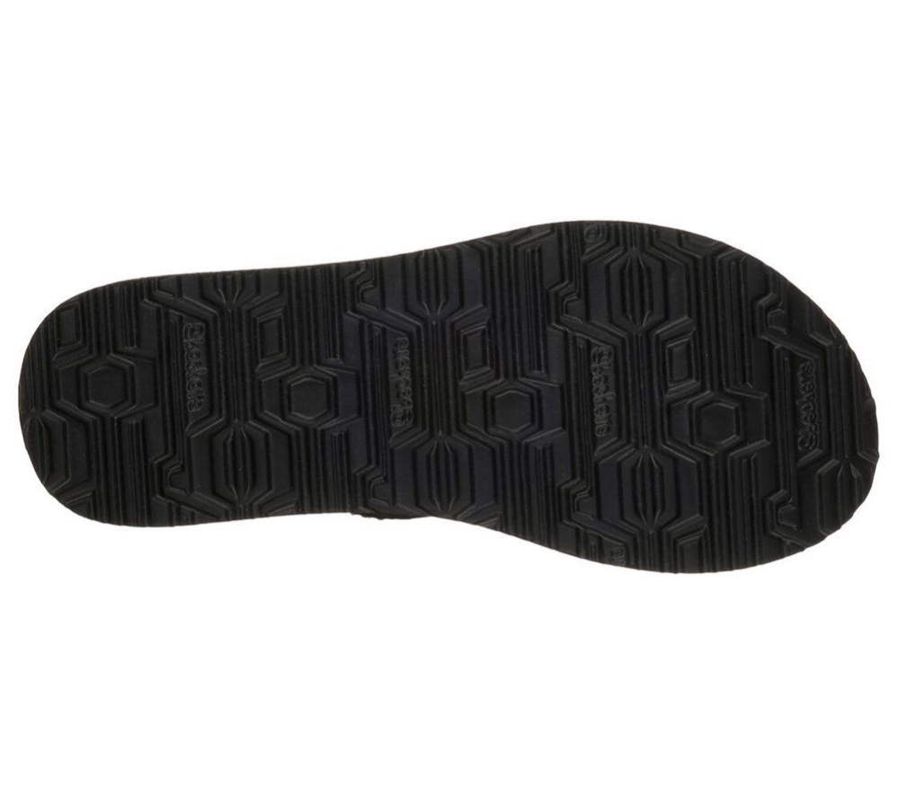 Skechers Meditation - Perfect 10 Women's Flip Flops Black Multicolor | ECOM21709