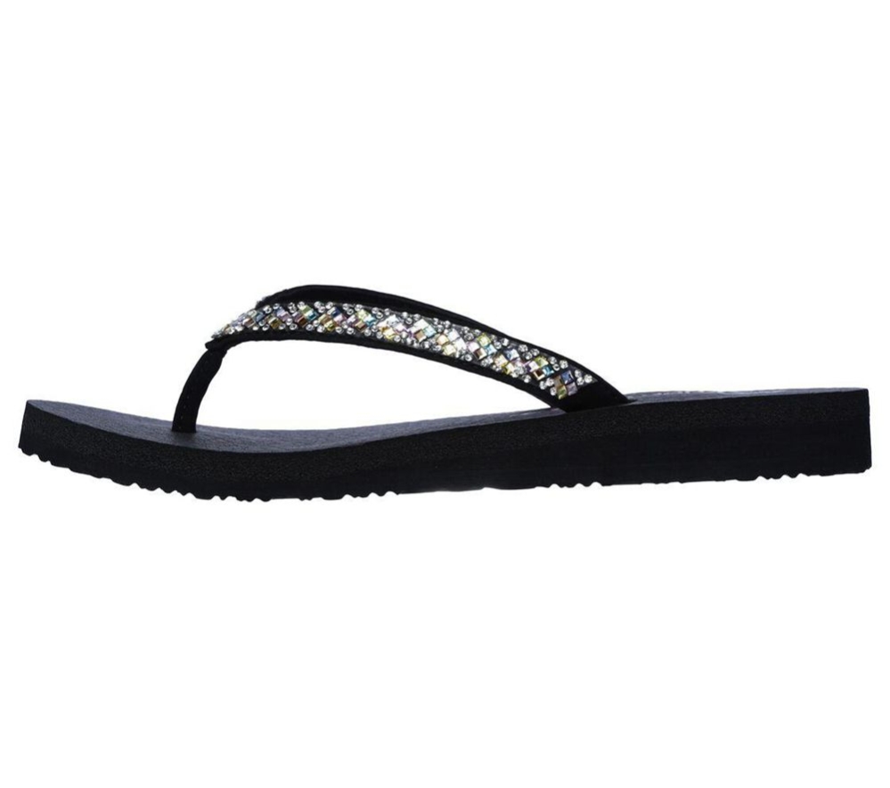 Skechers Meditation - Perfect 10 Women's Flip Flops Black Multicolor | ECOM21709