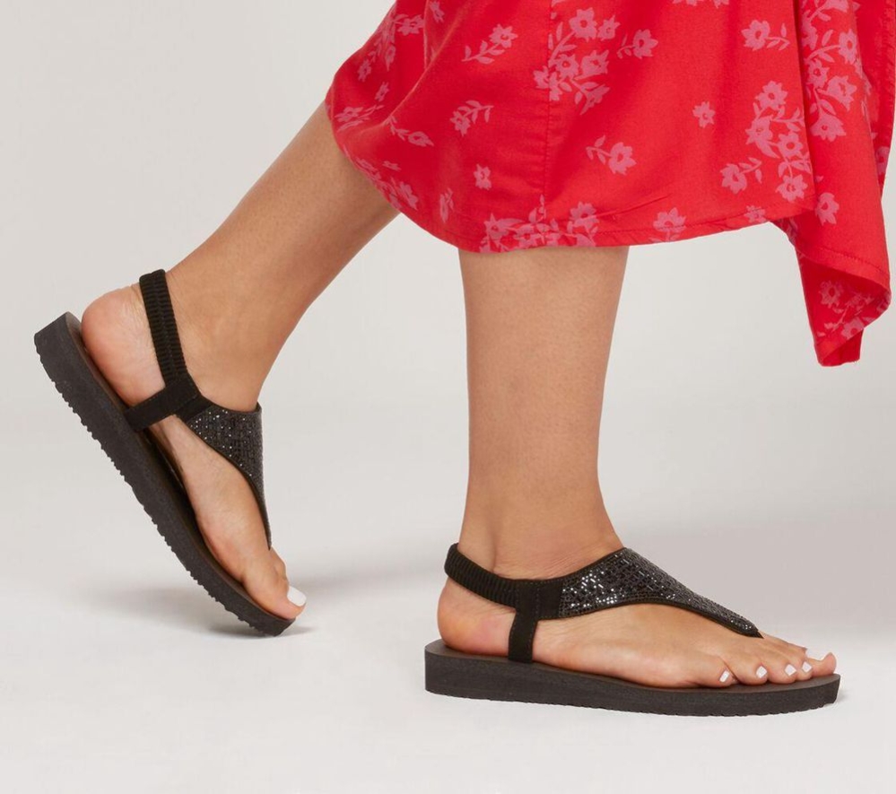 Skechers Meditation - Rock Crown Women's Sandals Black | IPTY08914