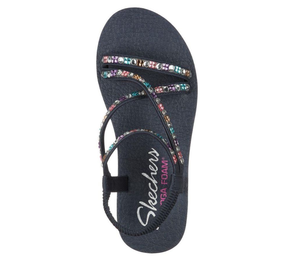 Skechers Meditation - Sparkle Chick Women's Sandals Navy Multicolor | PRHM60579