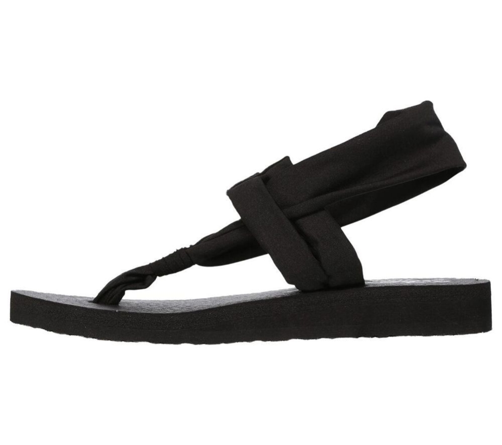 Skechers Meditation - Studio Kicks Women's Sandals Black | TERY08592