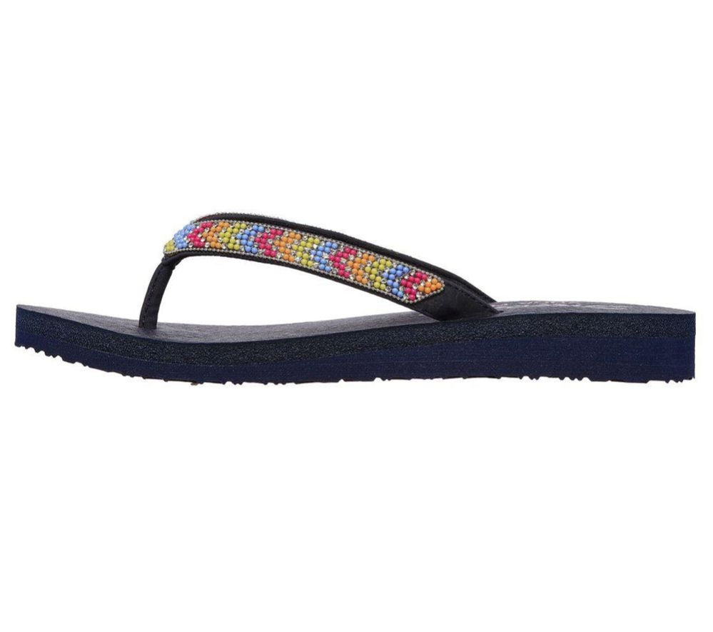 Skechers Meditation - Tribe Vibez Women's Flip Flops Navy Multicolor | DITC31672