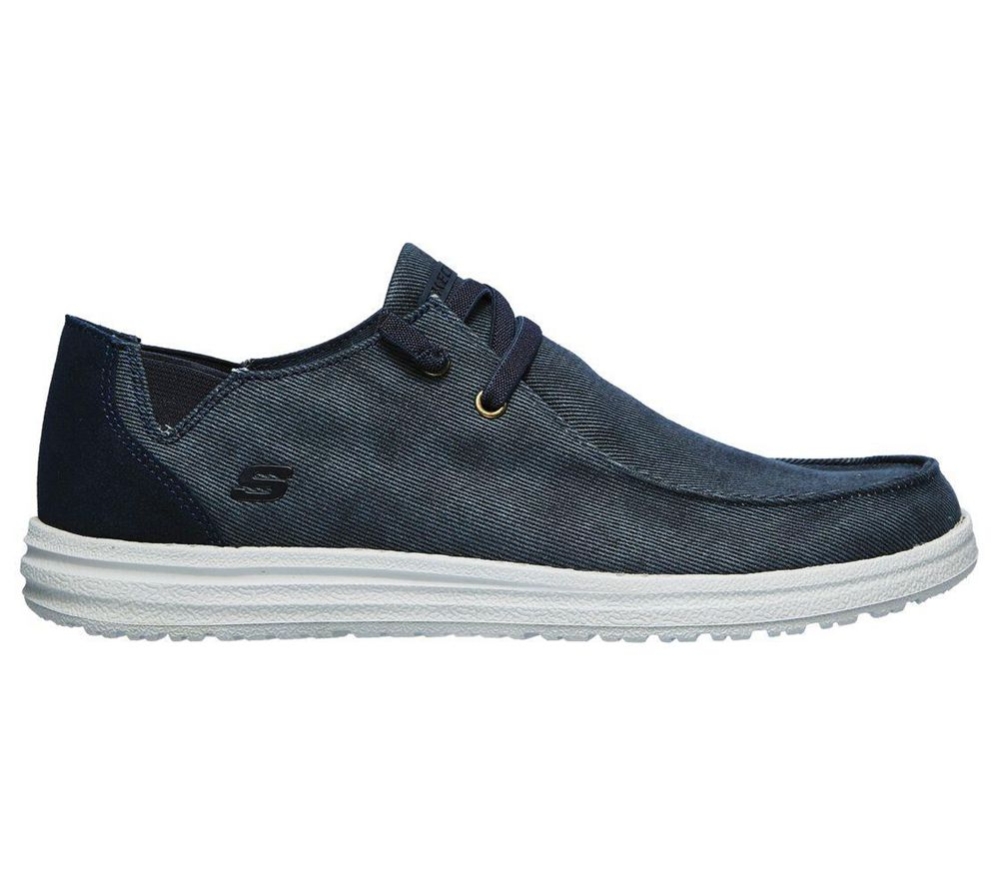 Skechers Melson - Raymon Men's Loafers Blue | KYTC61795