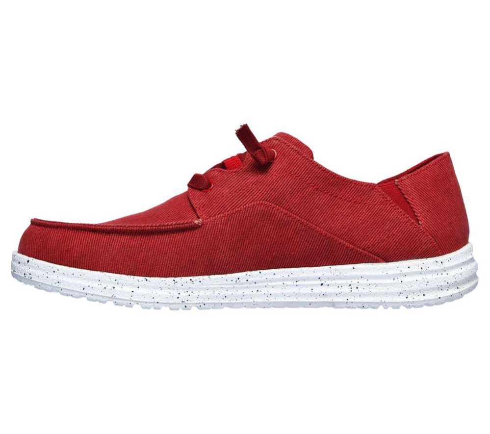 Skechers Melson - Volgo Men's Boat Shoes Red | ZSDC48137