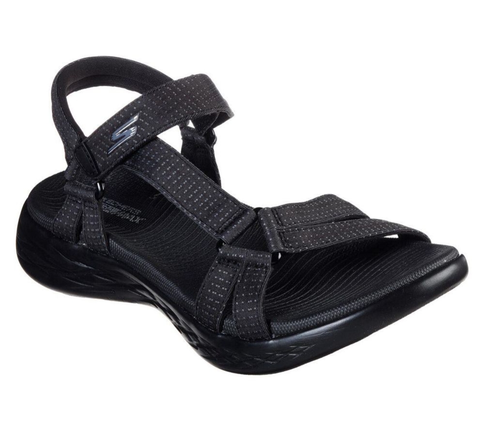 Skechers On the GO 600 - Brilliancy Women\'s Sandals Black | ICXA14376