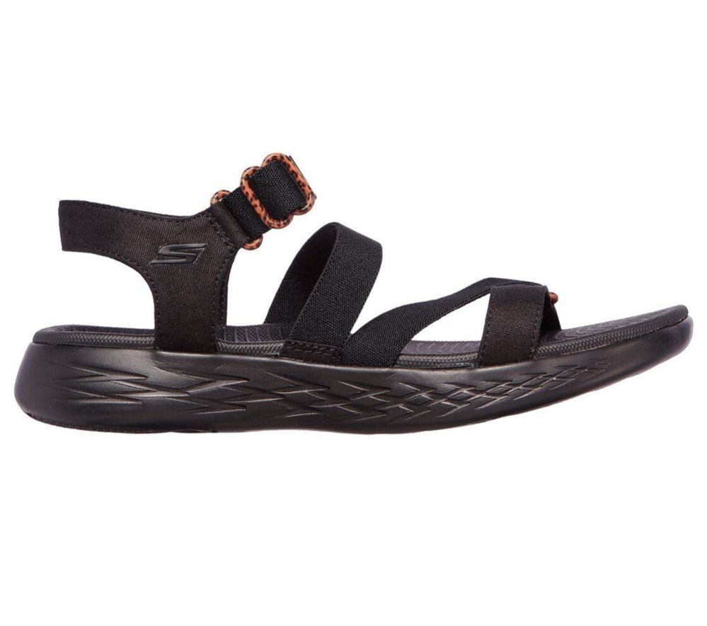 Skechers On the GO 600 - Cheerful Women's Sandals Black | SFNX41950