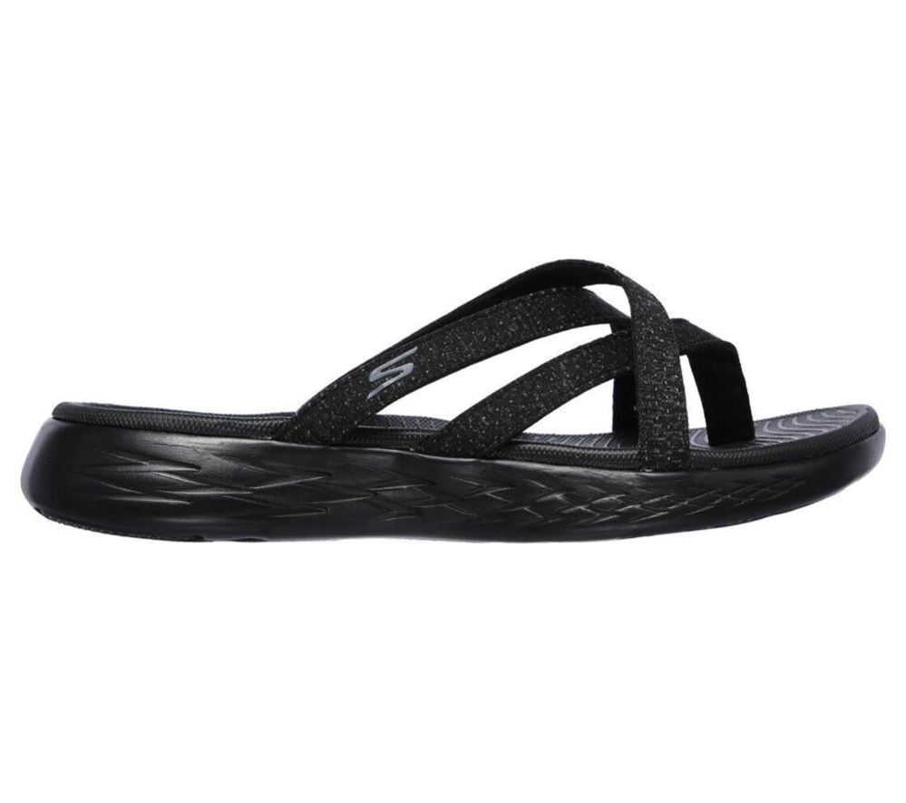 Skechers On the GO 600 - Dainty Women's Sandals Black Grey | LNDB57143