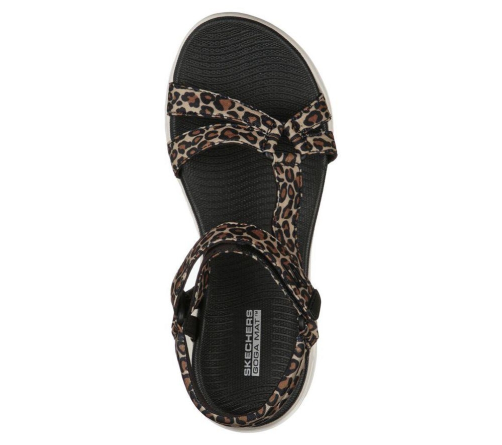Skechers On the GO 600 - Safari Girl Women's Sandals Leopard | DLKC02193
