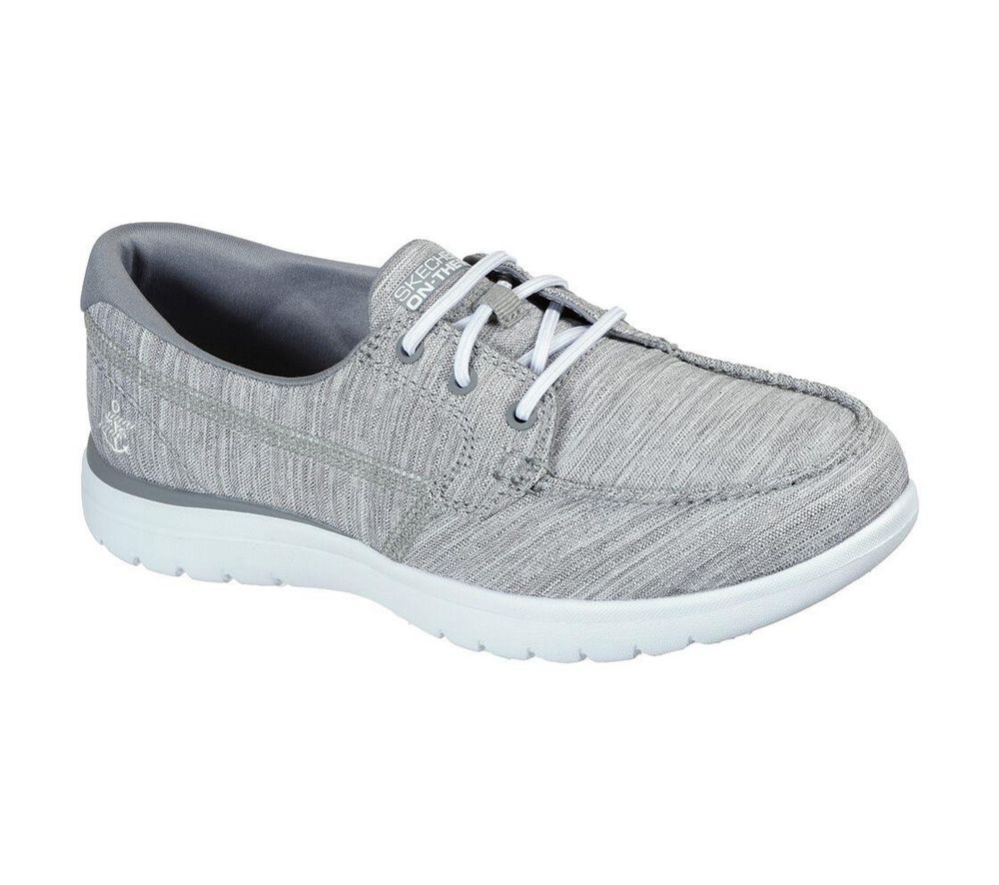 Skechers On the GO Flex - Ashore Women\'s Trainers Grey | MKDS96805