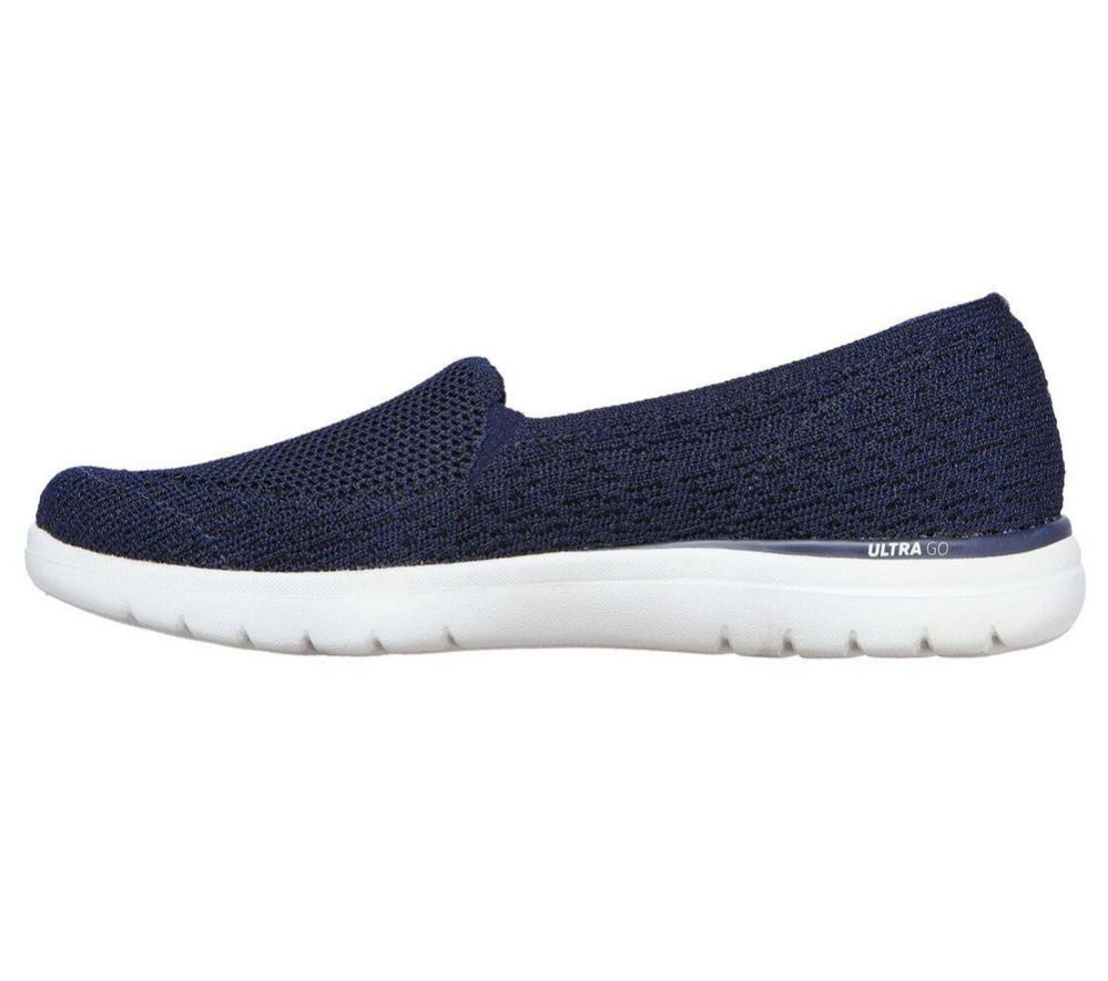 Skechers On the GO Flex - Beloved Women's Trainers Navy White | TPXK36154