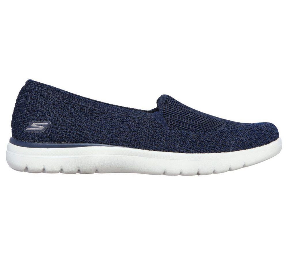 Skechers On the GO Flex - Beloved Women's Trainers Navy White | TPXK36154