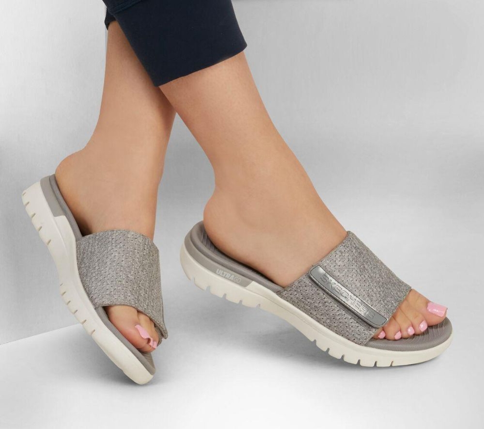Skechers On the GO Flex - Wanted Women's Slides Grey | KZLB17389