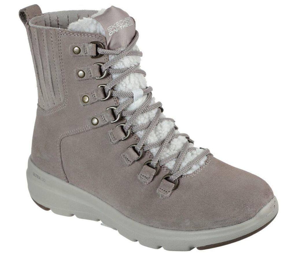 Skechers On the GO Glacial Ultra - Crusade Women\'s Winter Boots Grey | NYUC45763