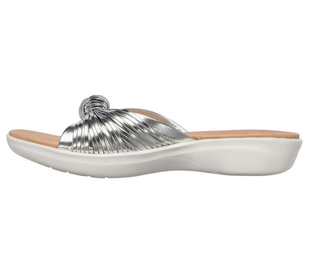 Skechers On the GO Luxe - Refined Women's Slides Silver | IDNH40317