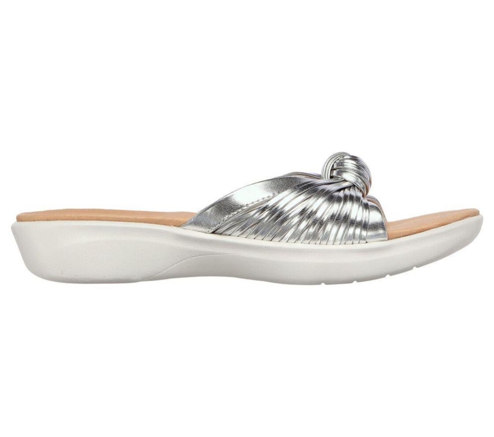 Skechers On the GO Luxe - Refined Women's Slides Silver | IDNH40317