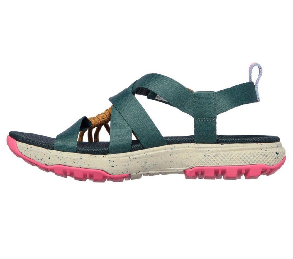 Skechers On the GO Outdoor Ultra - Sidetracked Women's Sandals Green Brown | LNVA60182