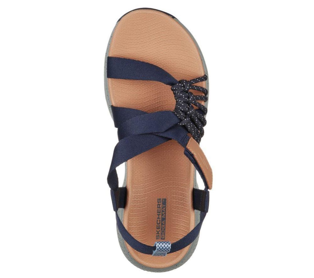 Skechers On the GO Outdoor Ultra - Sidetracked Women's Sandals Navy Brown | PWAL67029