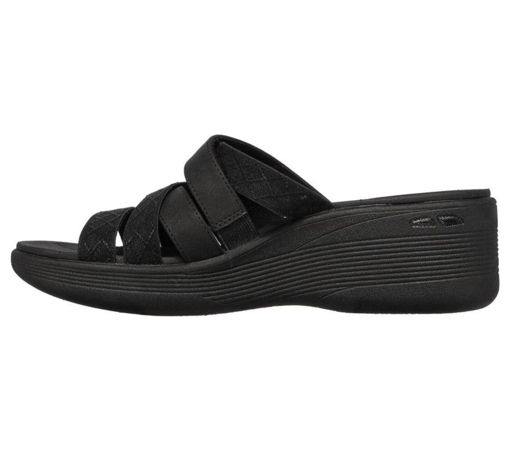 Skechers Pier-Lite - Fading Sun Women's Slides Black | ESCU48560