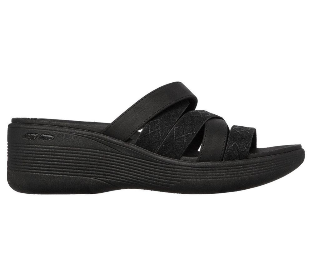 Skechers Pier-Lite - Fading Sun Women's Slides Black | ESCU48560
