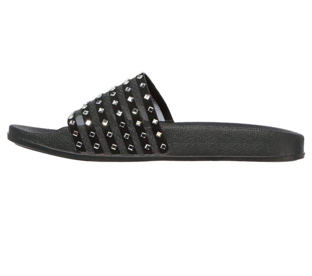 Skechers Pop Ups - Sheer Me Out Women's Slides Black | BZPU01379