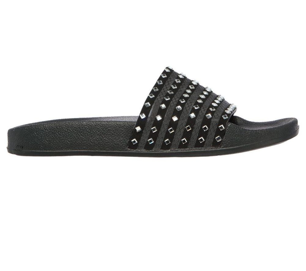 Skechers Pop Ups - Sheer Me Out Women's Slides Black | BZPU01379