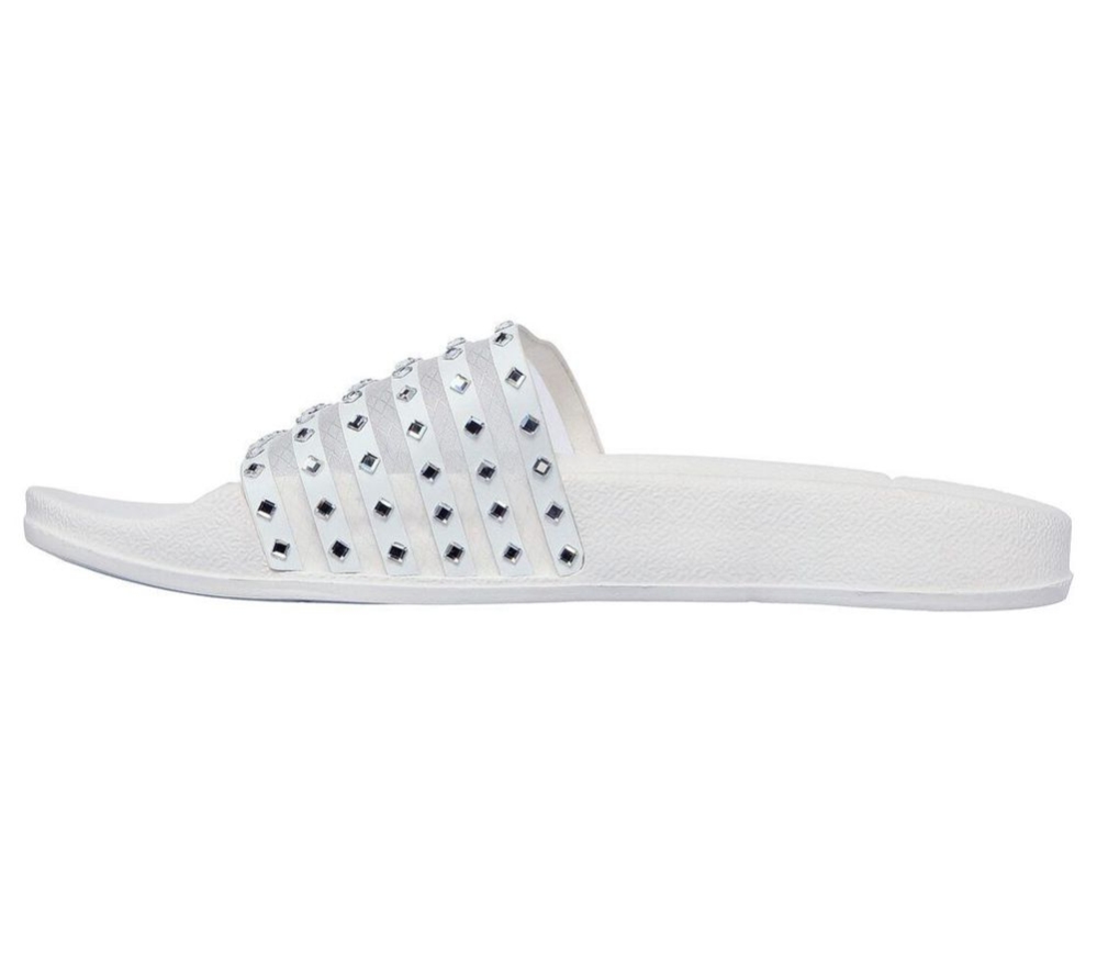 Skechers Pop Ups - Sheer Me Out Women's Slides White | GXVA92815