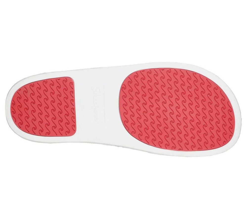 Skechers Pop Ups - Trendy Women's Slides Blue Red White | KAQN98561